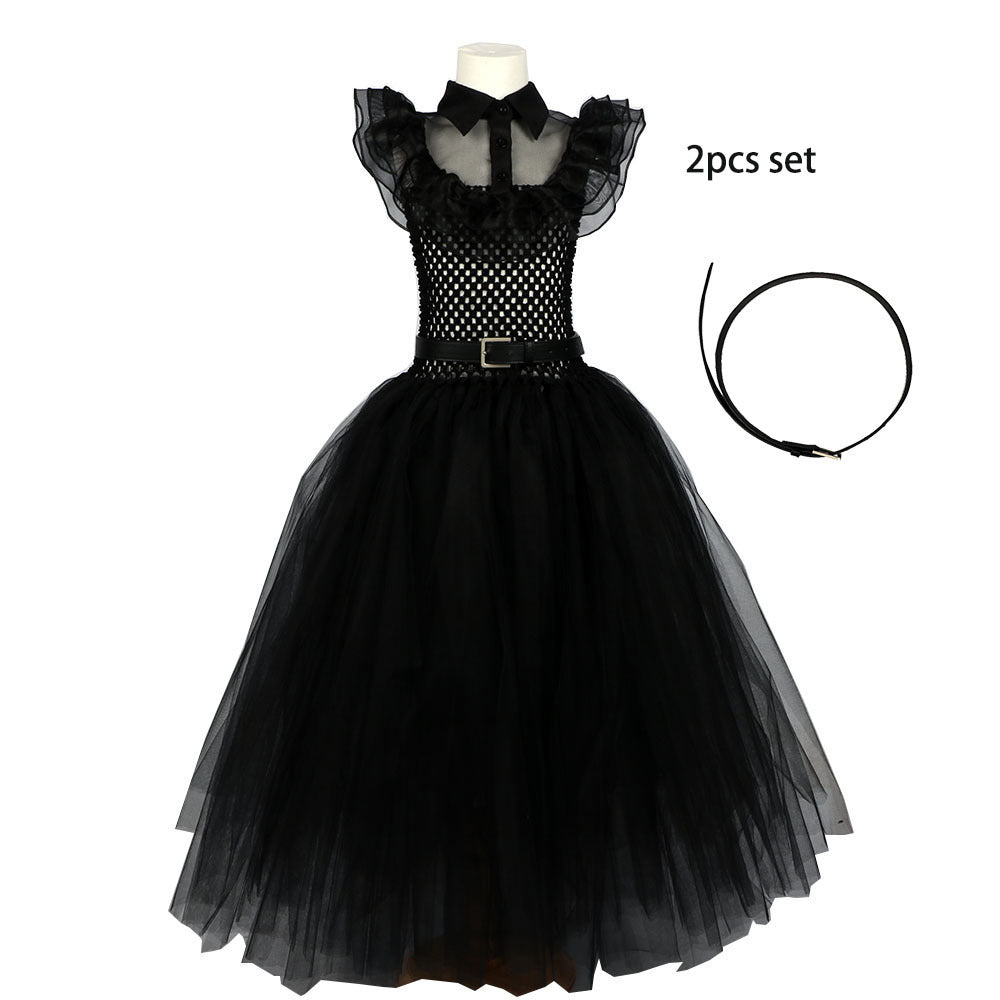 Girls' Mesh Dress Halloween Cosplay Costume — detail