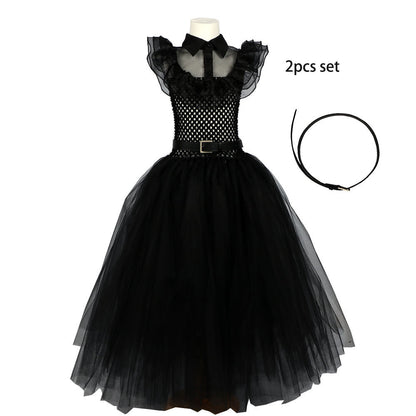 Girls' Mesh Dress Halloween Cosplay Costume — detail