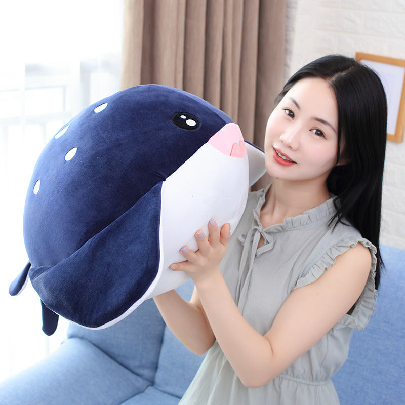 Whale shark doll plush toy — back view