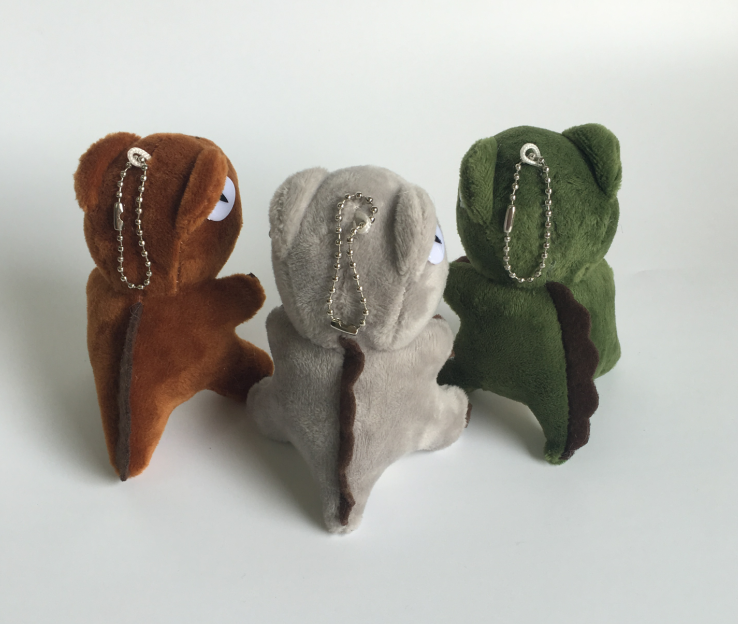 Cute dinosaur plush toy — back view