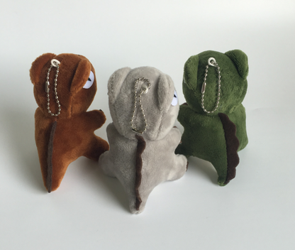 Cute dinosaur plush toy — back view
