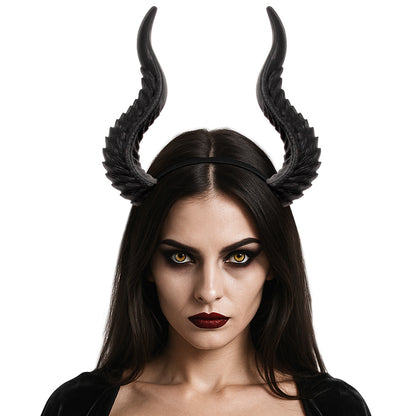 Cross-border New Halloween Festival Dress Up Devil Horn Headband DIY Assembly Cos Hair Accessories Props Can Be — packaging