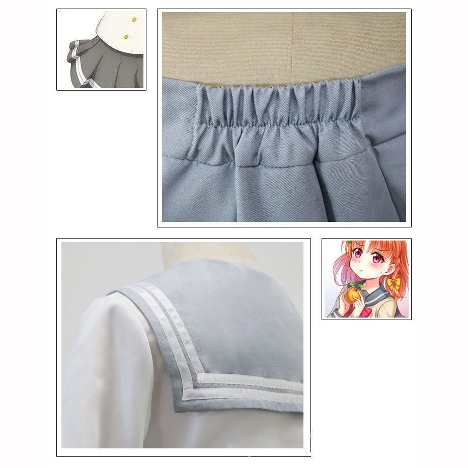 Winter sailor suit cosplay costume — back view