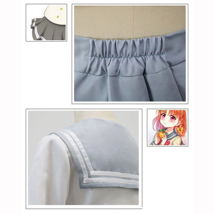 Winter sailor suit cosplay costume — back view