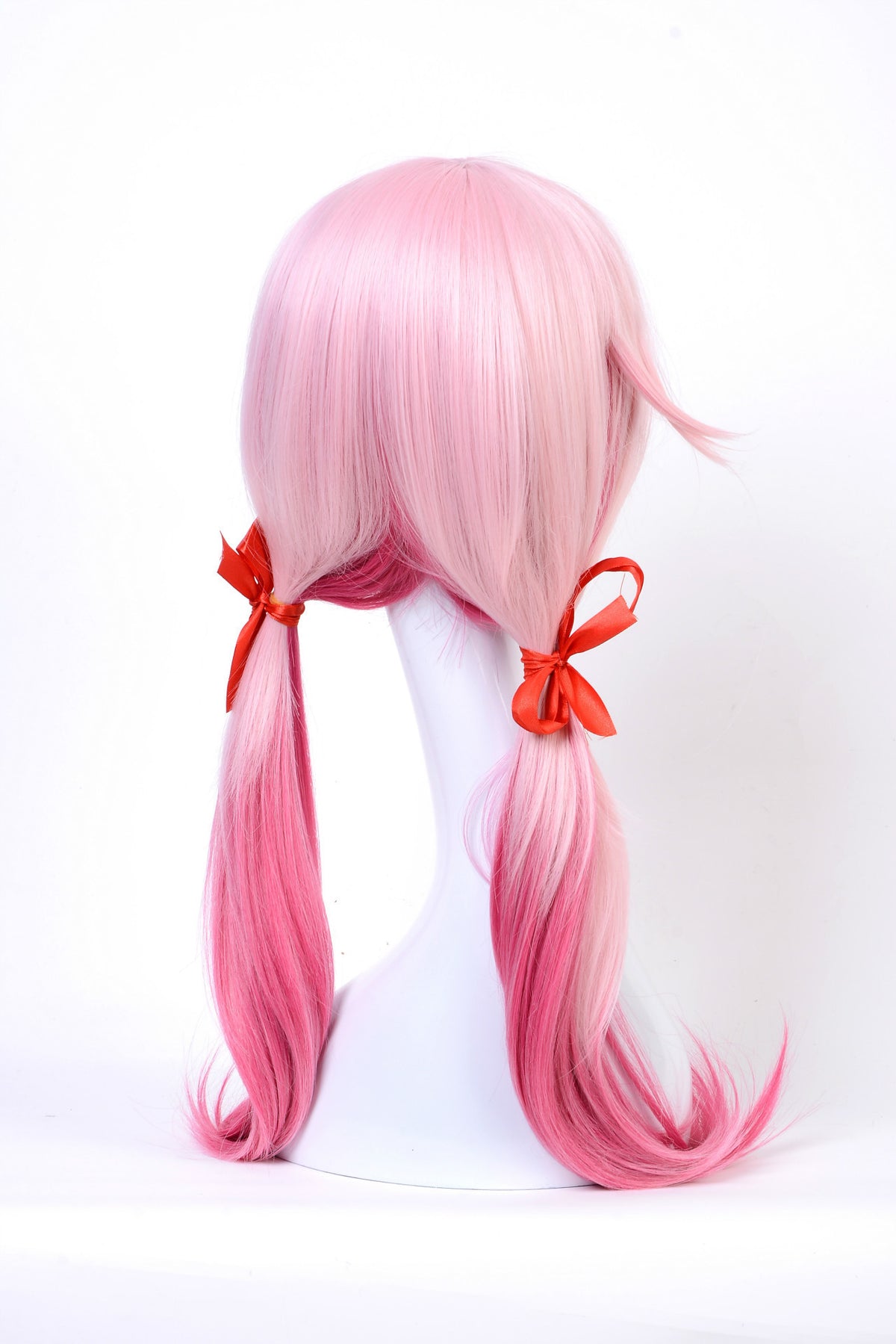 Pink Double Ponytail Cosplay Wig — back view