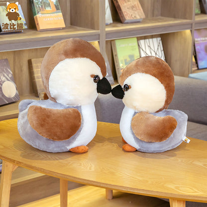 Brown duck bird plush plush toy — detail