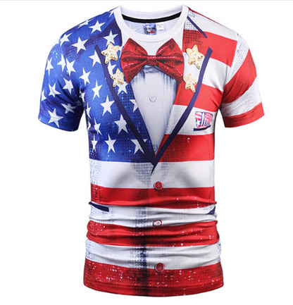 Fake Vest men short sleeve hip hop Fashion Man Slim Fit t-shirt Halloween cosplay — detail