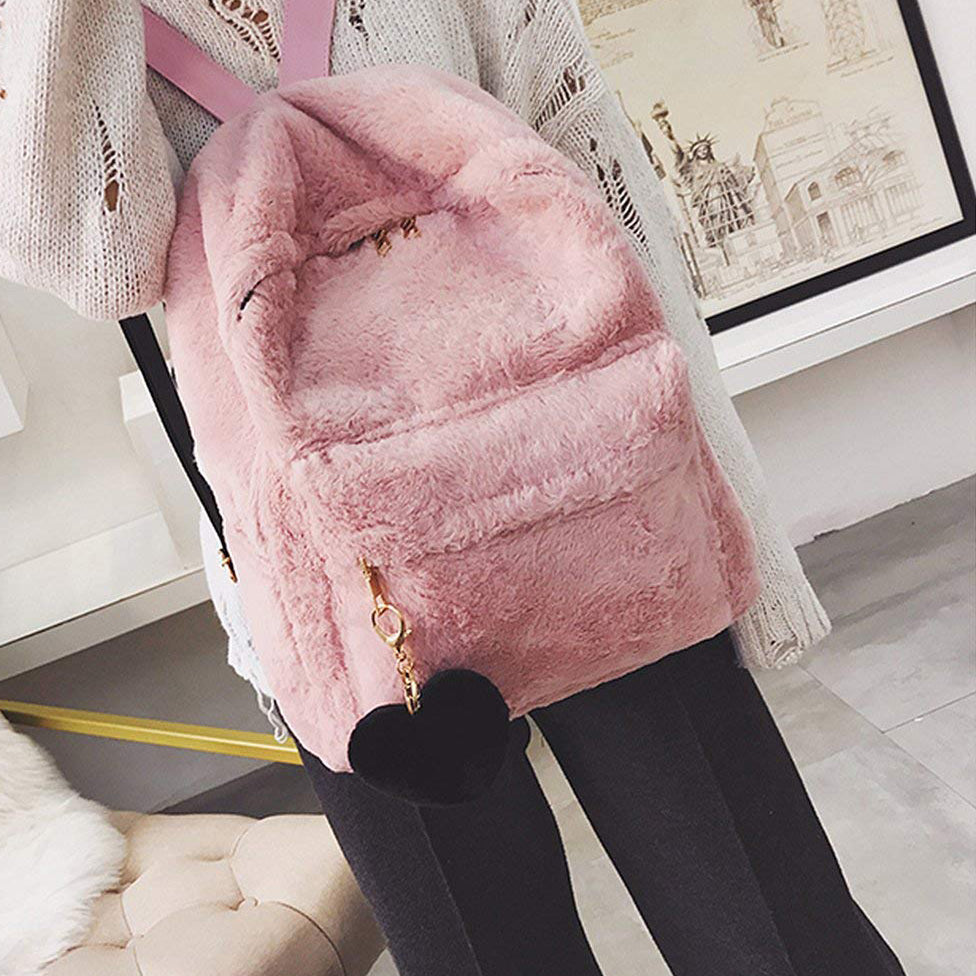 Plush backpack female bag college style | Magic Stories