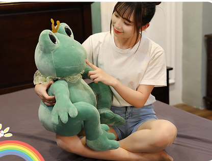 Cute soft frog doll cute plush toy — scale reference