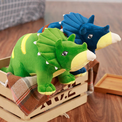 Triceratops dinosaur plush toy — detail