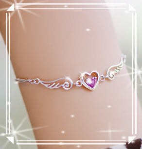 Angel Wings Wings Heart Bracelet — side view
