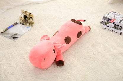 Giraffe plush toy — in use