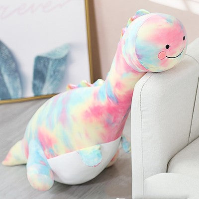 Cute dinosaur plush toy — Green or Pink, 100–130 cm — side view