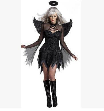 Halloween angel costume — back view