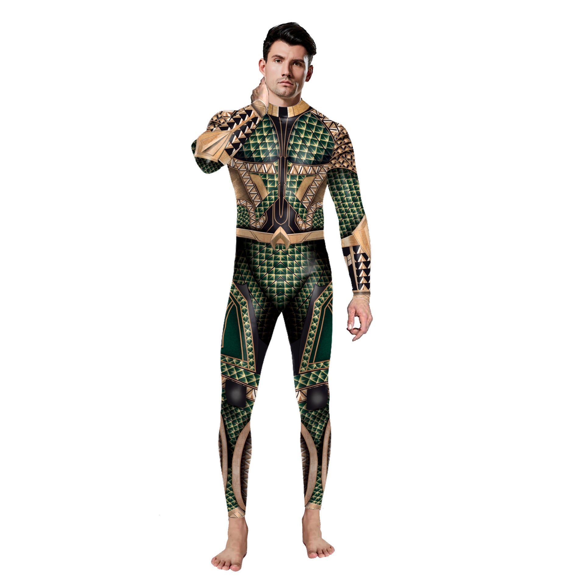 Autumn Halloween Costume Digital Printing Role-playing Tights — back view