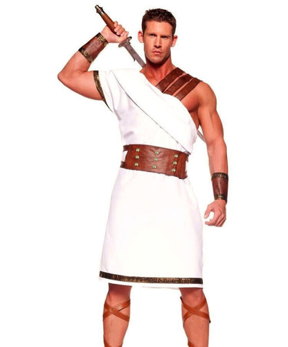 Halloween Cosplay Ancient Greek King Gladiator Costume Couple Outfit Stage Costume — back view