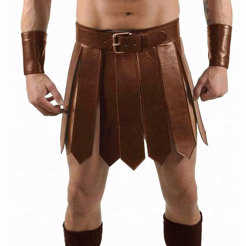 Men's Medieval Roman Skirt Samurai Cosplay Costume — in use