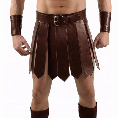 Men's Medieval Roman Skirt Samurai Cosplay Costume — side view