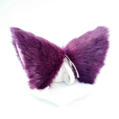 Purple Plush Cat Fox Universal Ears Cosplay | Magic Stories
