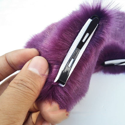 Purple Plush Cat Fox Universal Ears Cosplay | Magic Stories