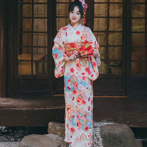 Shenming Girl Formal Dress Traditional Japanese Kimono Dress — side view