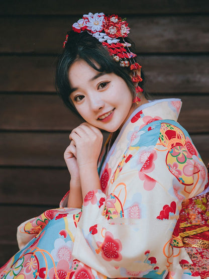 Shenming Girl Formal Dress Traditional Japanese Kimono Dress — back view