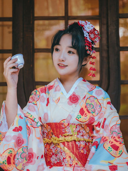 Shenming Girl Formal Dress Traditional Japanese Kimono Dress — in use
