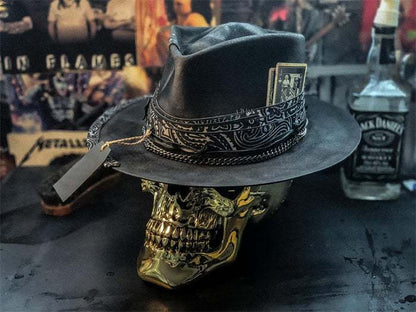 Handmade Skull Hat Plush Cowboy Hat | Magic Stories