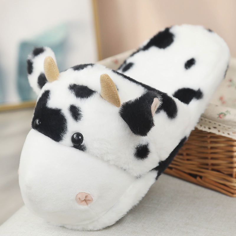Cute Cow Slippers Plush Toys — back view