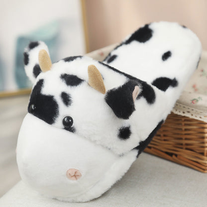 Cute Cow Slippers Plush Toys — back view