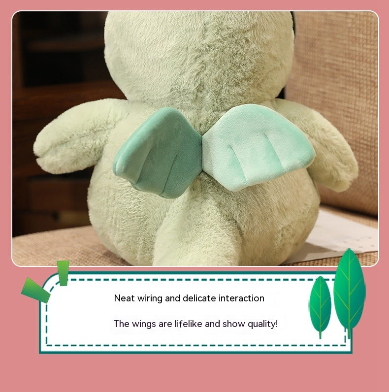 Cute Dinosaur Doll Angel Green Dinosaur Plush Toy With Wings — packaging