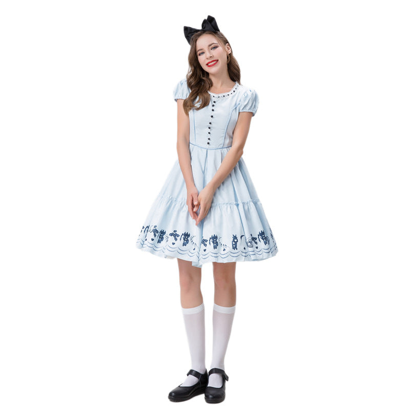 Blue Dress Maid Outfit Performance Costume | Magic Stories