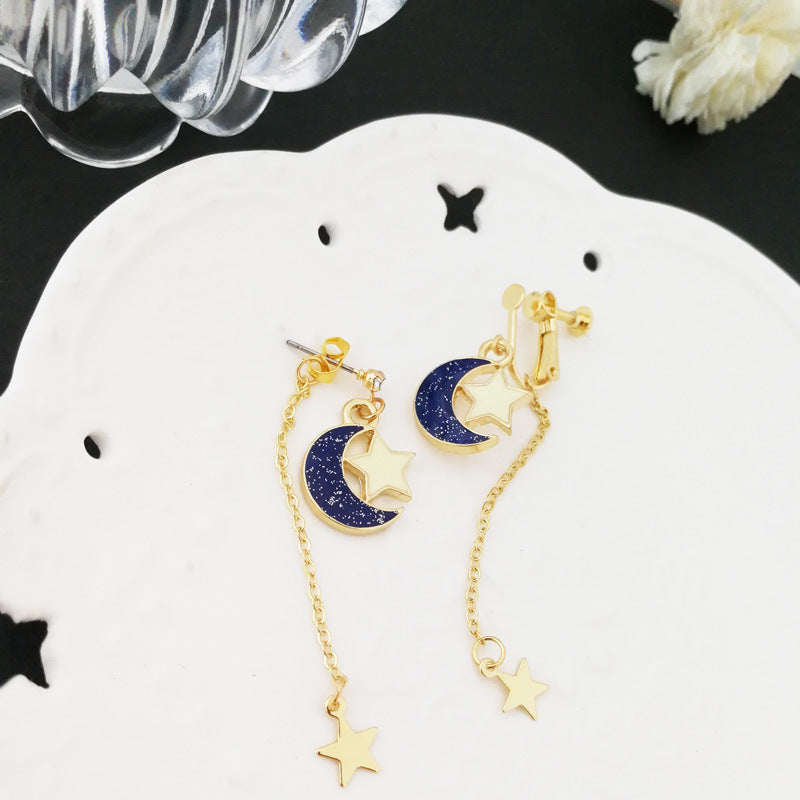 Anime Sailor Moon 25th Cosplay Earring Girl Blue moon star eardrop accessories prop — detail