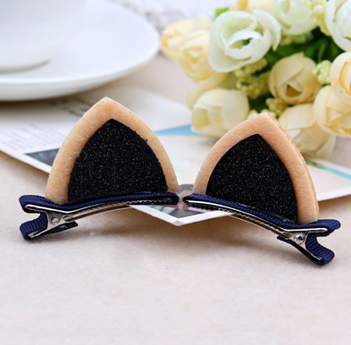 Lot Girls Barrettes Cute Cat Ears Hair Clip Kids Safety Headband Hairpin For Kids Hair Accessories — scale reference