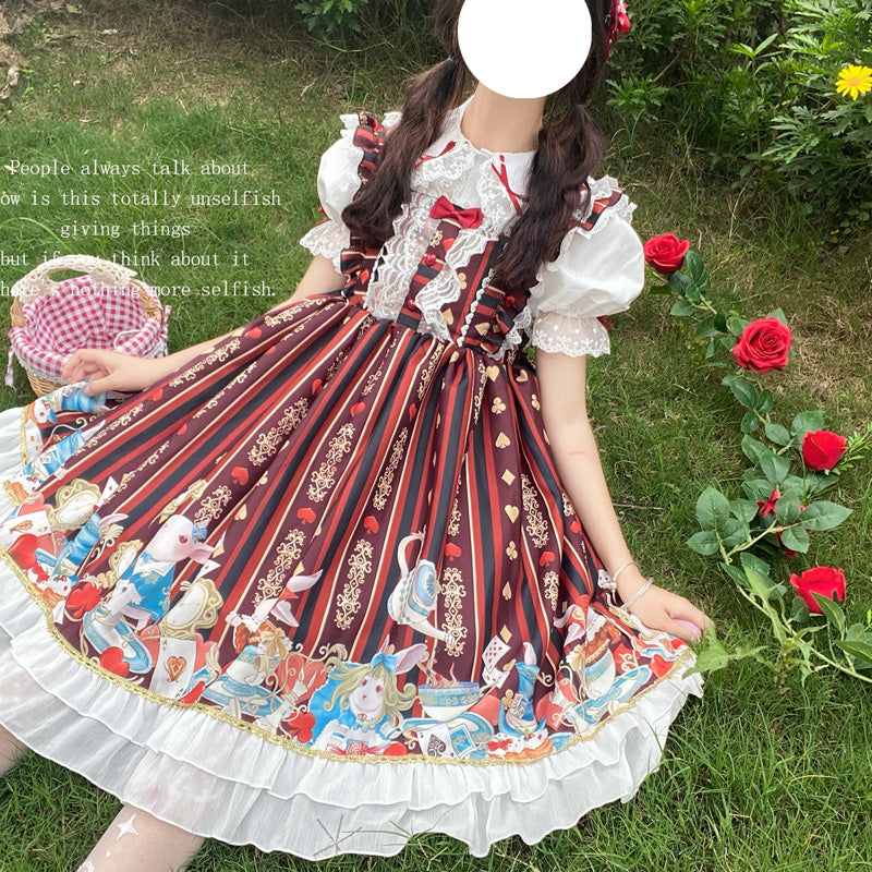 Lolita Dress Afternoon Tea Suspender Jsk Dress — back view