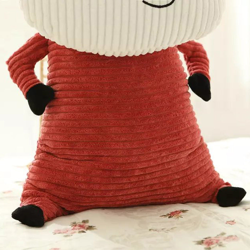 Big cow plush doll — side view