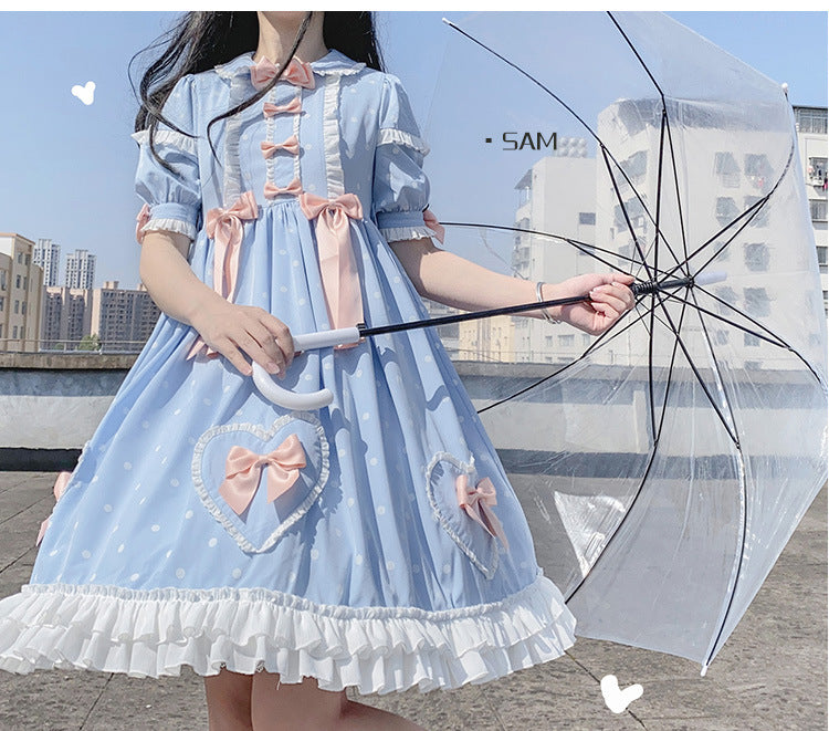 Summer sweet girl OP light Lolita everyday Lolita retro dress — detail