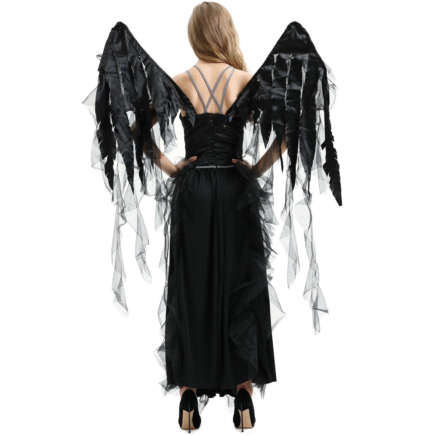 Female Halloween Vampire Dark Angel Costume — side view