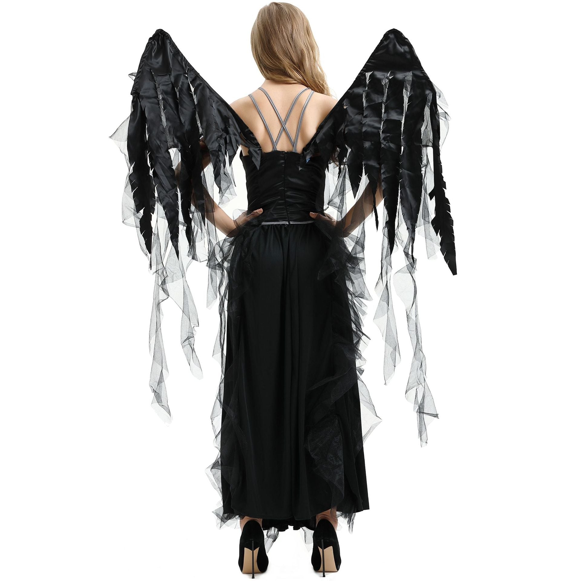Female Halloween Vampire Dark Angel Costume — side view
