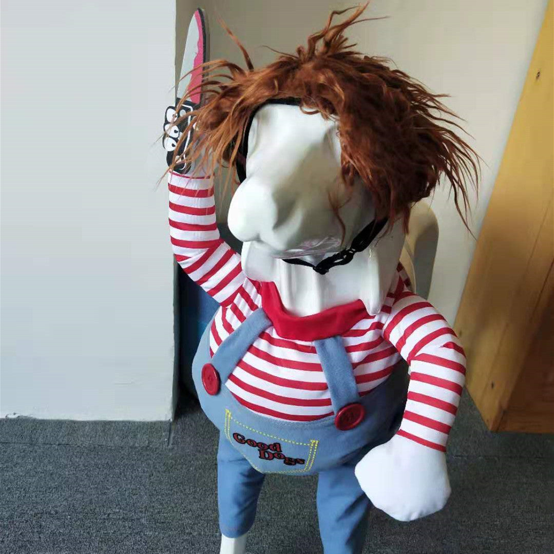 Headless Horseman Dog Halloween Costume - Adjustable — side view