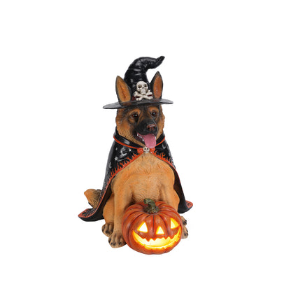 Halloween German Shepherd Dog Statue, Large | Magic Stories