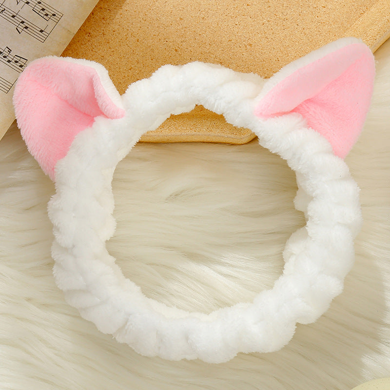 Cat Ears Net Red Headband Creative Wash Hair Accessories Headband — side view