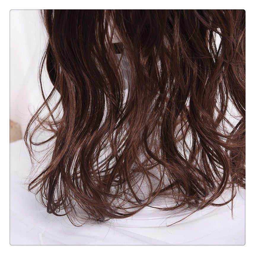 Long roll wig air bangs wig wig COS wig dyed wig — detail