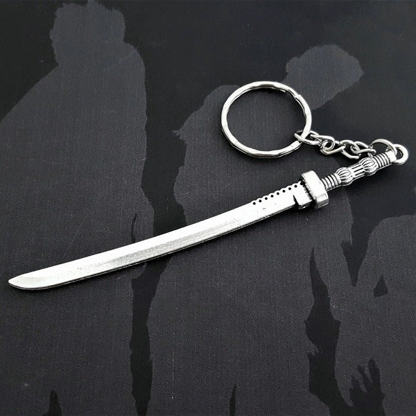 Zombie Katana Keychain Inspired By Samurai Sword Keychain — detail