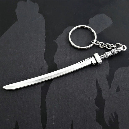 Zombie Katana Keychain Inspired By Samurai Sword Keychain — detail