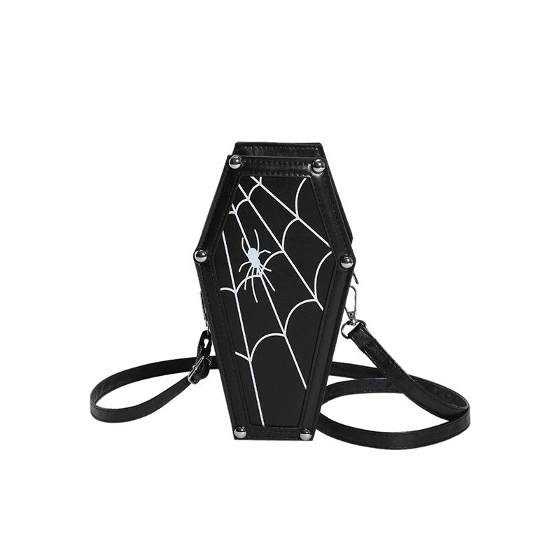 Halloween Coffin-Shape Shoulder Bag — side view