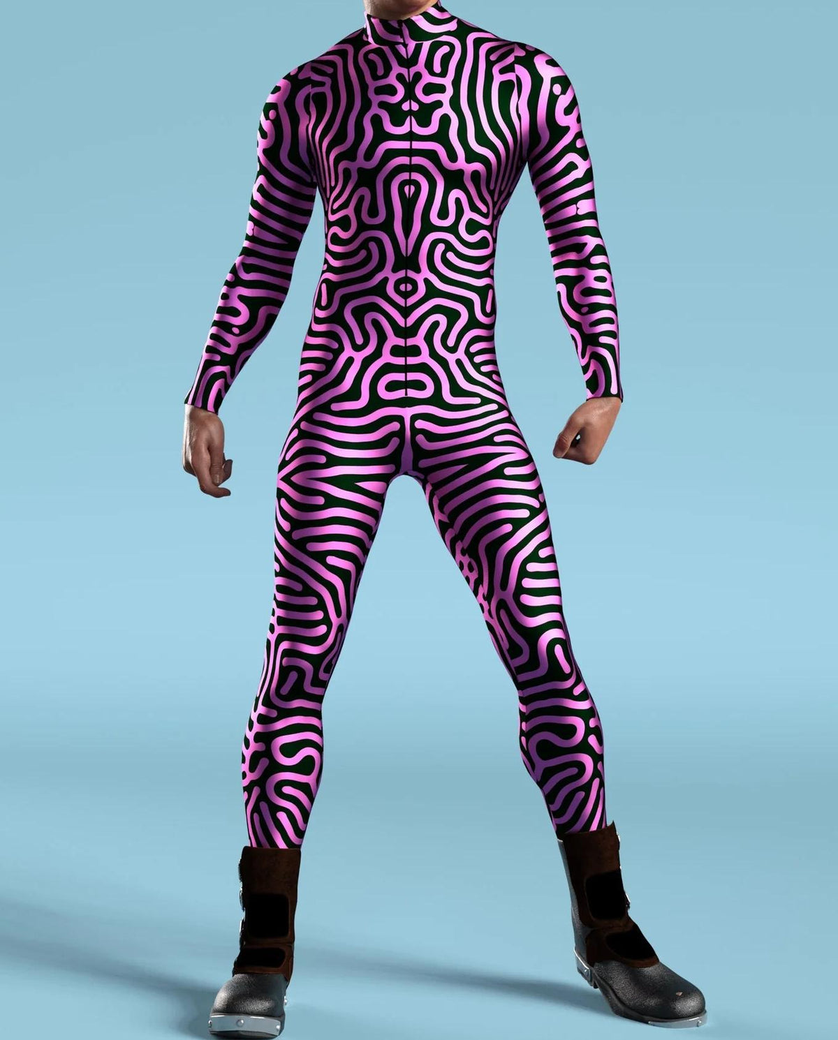 Tights 3D Digital Printing Cosplay One-piece Play Costume — back view