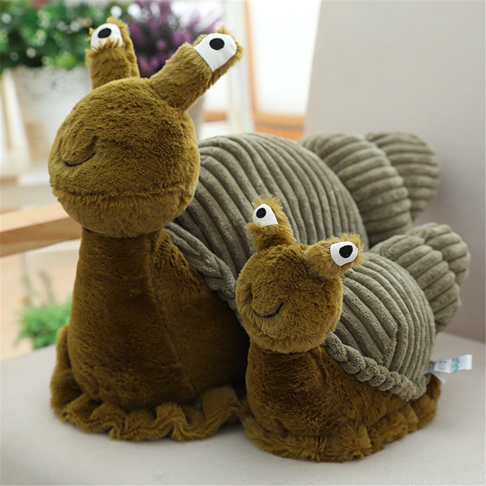 Snail plush toy — back view