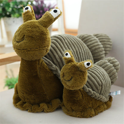 Snail plush toy — back view