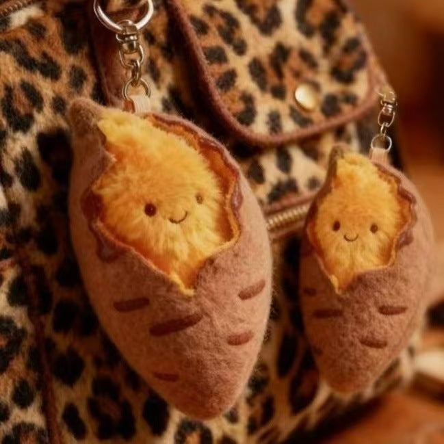 Cute Tongtong Plush Keychain — back view